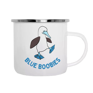 Blue Boobies Enamel Mug