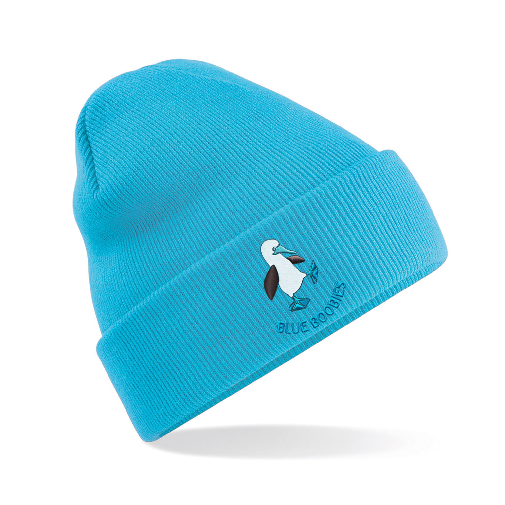 Blue Boobies Cuffed Beanie