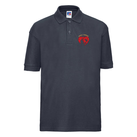 Ysgol Y Ddraig Kids Polo - Navy